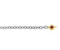 Bracciale Dédié in Titanio Rubino sintetico BRD2606 RU 003 GI